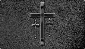 DNSEMP-C-517-BK-SH-BK Empire Corner Black 3 Crosses Shim Black